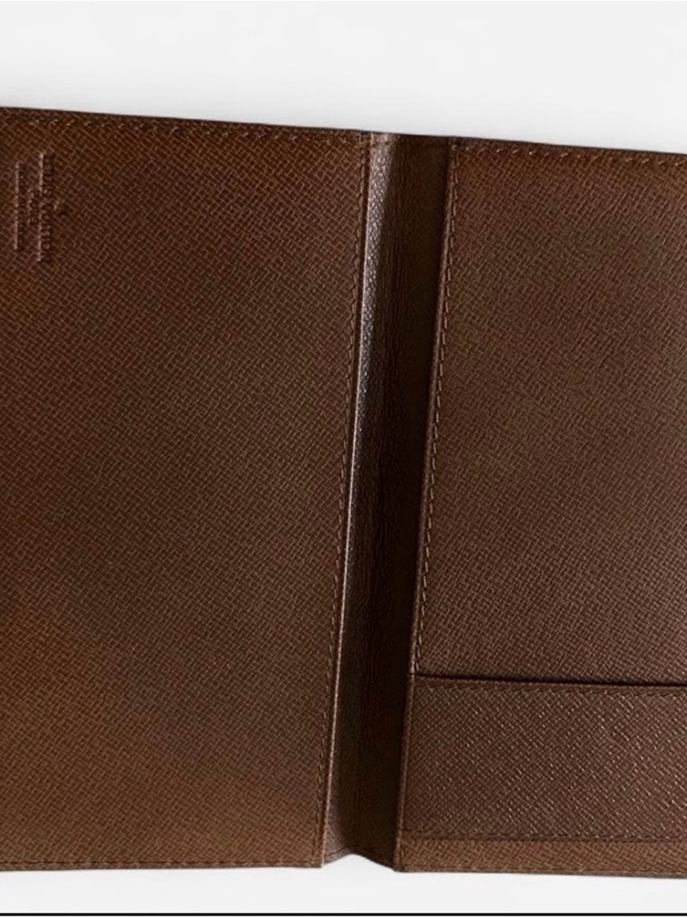 Louis Vuitton Brown Textured Leather Passport Cover